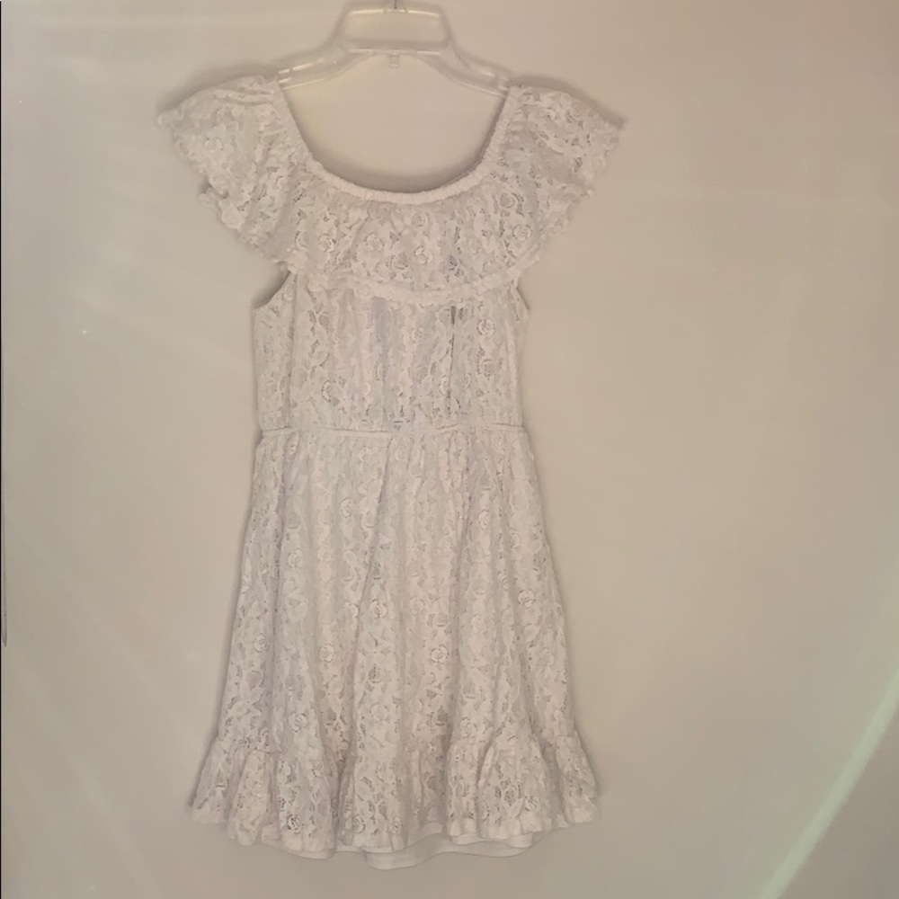 BNWOT White lace off the shoulder dress